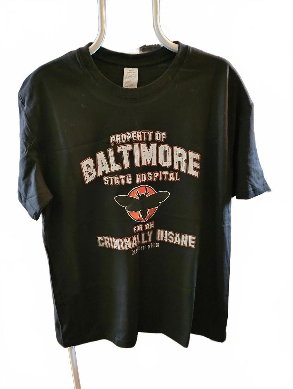 Silence of the lambs - Baltimore insane hospital t-shirt - L - black - NEW